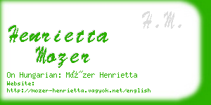 henrietta mozer business card